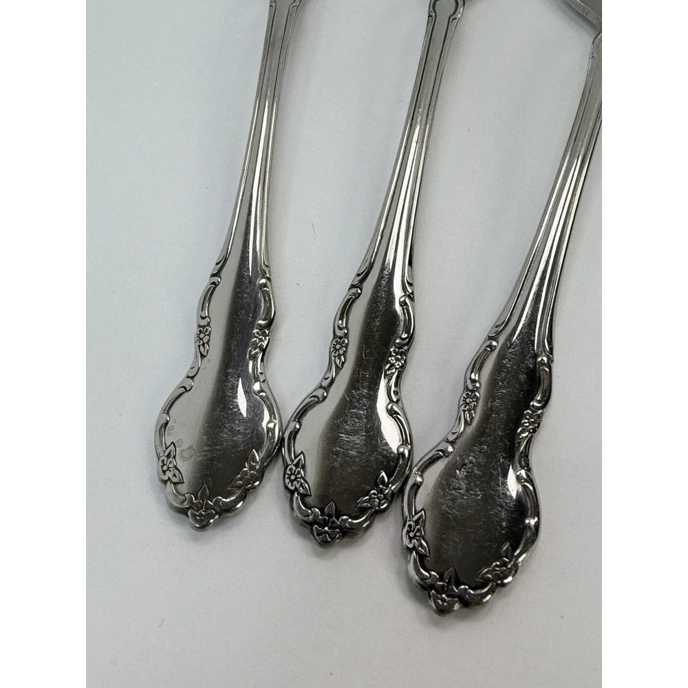 Community Tennyson Cube Teaspoons Set Of 3 Oneida Stainless Steel